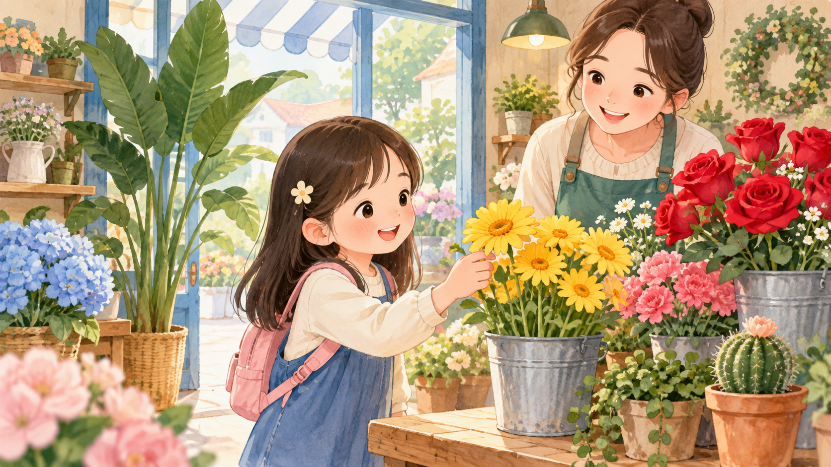 At the Flower Shop 삽화
