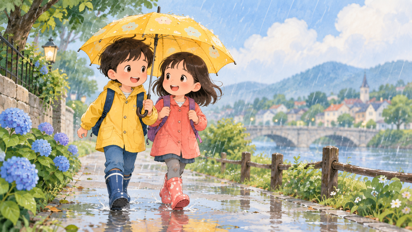 A Rainy Walk 삽화